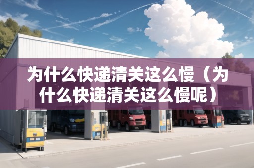 為什么快遞清關(guān)這么慢（為什么快遞清關(guān)這么慢呢）