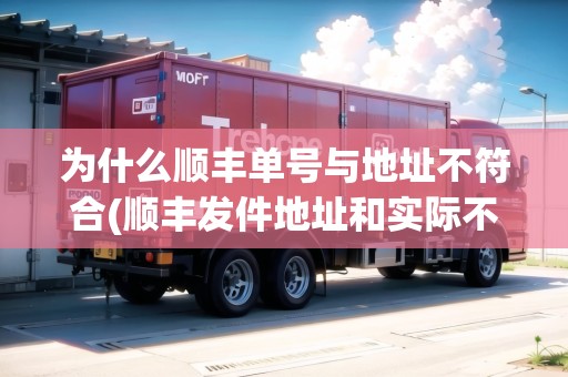 為什么順豐單號與地址不符合(順豐發(fā)件地址和實際不一樣)