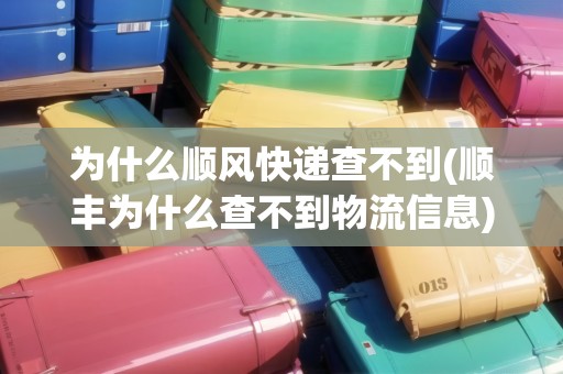 為什么順風(fēng)快遞查不到(順豐為什么查不到物流信息)