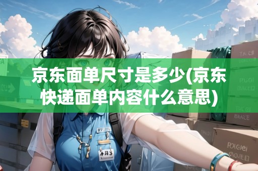 京東面單尺寸是多少(京東快遞面單內(nèi)容什么意思) 京東面單尺寸是多少(京東快遞面單內(nèi)容什么意思)