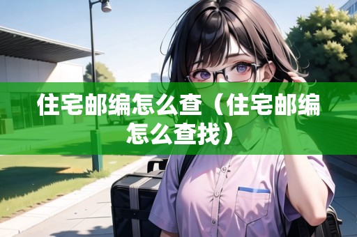 住宅郵編怎么查（住宅郵編怎么查找）