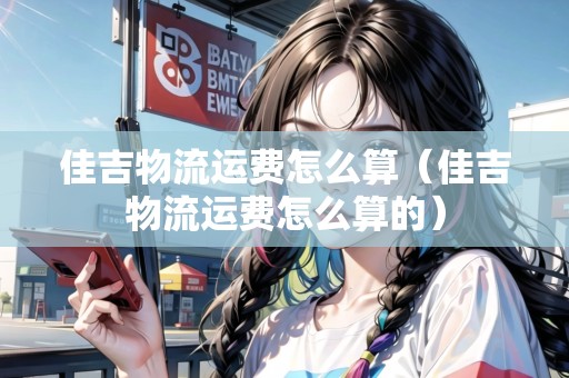 佳吉物流運(yùn)費(fèi)怎么算（佳吉物流運(yùn)費(fèi)怎么算的）