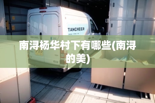 南潯楊華村下有哪些(南潯的美)