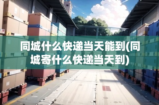 同城什么快遞當(dāng)天能到(同城寄什么快遞當(dāng)天到)