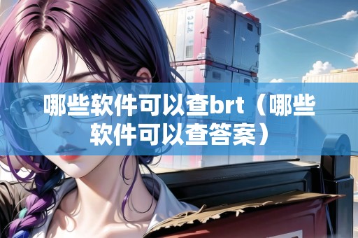 哪些軟件可以查brt（哪些軟件可以查答案）