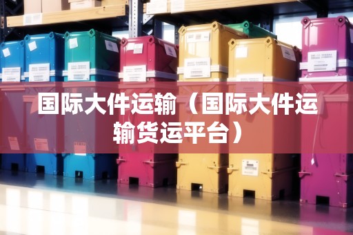 國際大件運輸(國際大件運輸貨運平臺) 國際大件運輸(國際大件運輸貨運平臺)