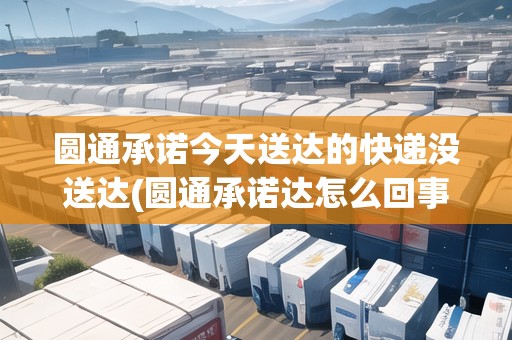 圓通承諾今天送達的快遞沒送達(圓通承諾達怎么回事)