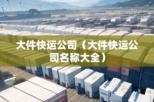 大件快運公司(大件快運公司名稱大全) 大件快運公司(大件快運公司名稱大全)