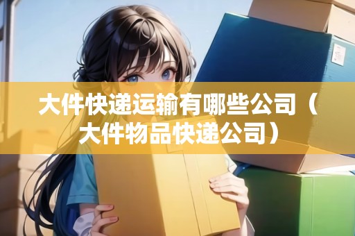 大件快遞運輸有哪些公司（大件物品快遞公司）