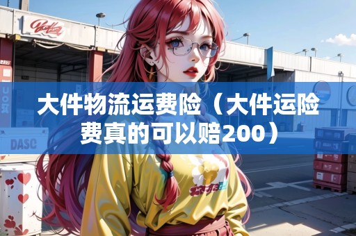 大件物流運(yùn)費(fèi)險(xiǎn)（大件運(yùn)險(xiǎn)費(fèi)真的可以賠200）