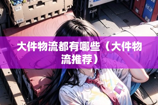 大件物流都有哪些（大件物流推薦）