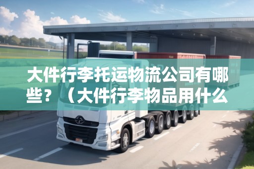 大件行李托運物流公司有哪些？（大件行李物品用什么物流最便宜）