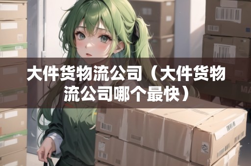 大件貨物流公司（大件貨物流公司哪個最快）