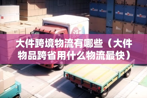 大件跨境物流有哪些(大件物品跨省用什么物流最快) 大件跨境物流有哪些(大件物品跨省用什么物流最快)
