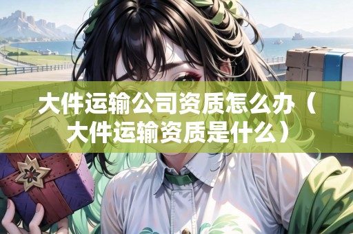 大件運(yùn)輸公司資質(zhì)怎么辦（大件運(yùn)輸資質(zhì)是什么）