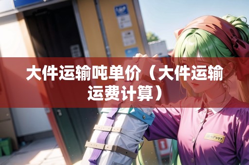 大件運(yùn)輸噸單價(jià)（大件運(yùn)輸運(yùn)費(fèi)計(jì)算）