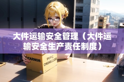 大件運輸安全管理（大件運輸安全生產(chǎn)責(zé)任制度）