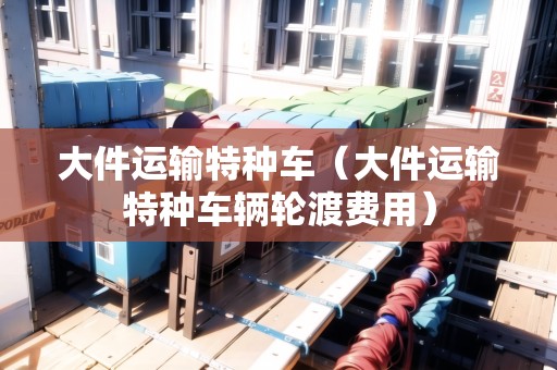 大件運輸特種車（大件運輸特種車輛輪渡費用）