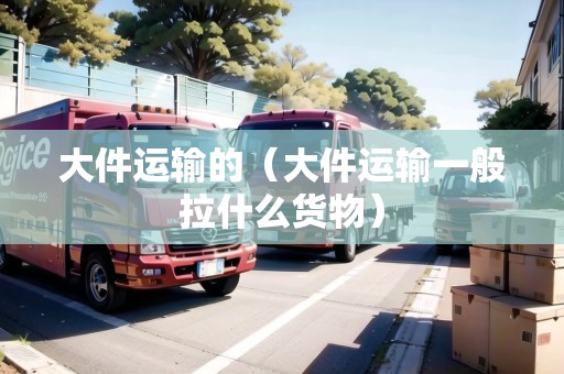 大件運輸?shù)模ù蠹\輸一般拉什么貨物）