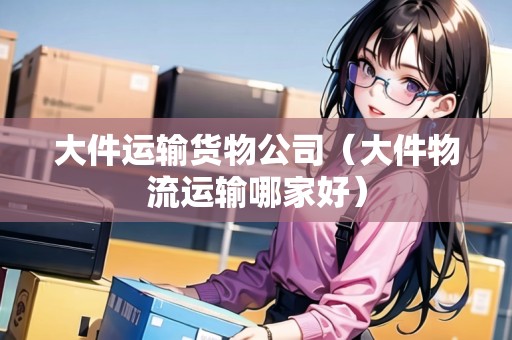 大件運(yùn)輸貨物公司（大件物流運(yùn)輸哪家好）