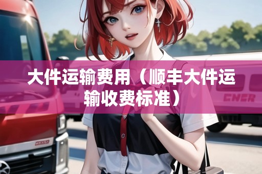 大件運輸費用（順豐大件運輸收費標準）
