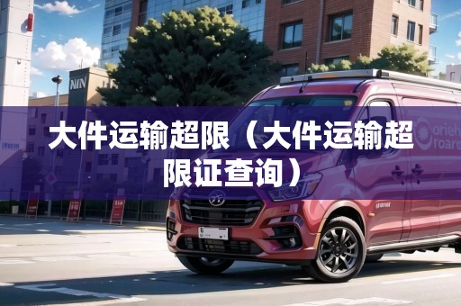 大件運(yùn)輸超限（大件運(yùn)輸超限證查詢）