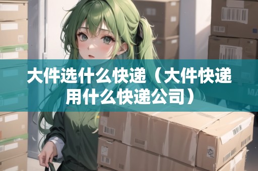 大件選什么快遞（大件快遞用什么快遞公司）
