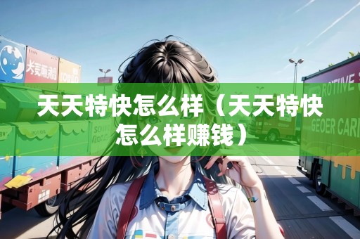 天天特快怎么樣（天天特快怎么樣賺錢）