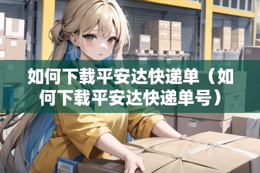 如何下載平安達(dá)快遞單（如何下載平安達(dá)快遞單號）