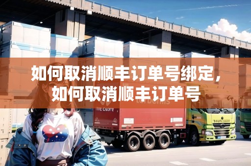 如何取消順豐訂單號綁定，如何取消順豐訂單號