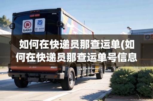 如何在快遞員那查運(yùn)單(如何在快遞員那查運(yùn)單號(hào)信息)