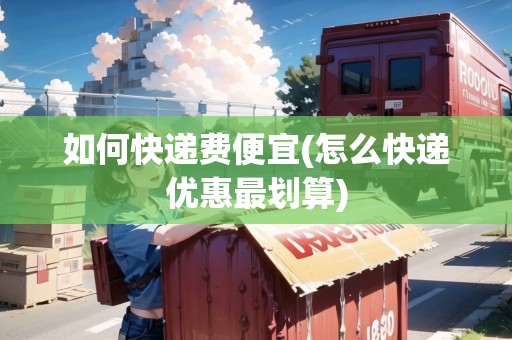 如何快遞費便宜(怎么快遞優(yōu)惠最劃算)
