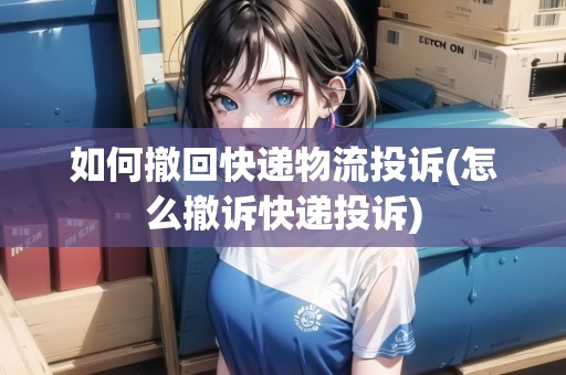 如何撤回快遞物流投訴(怎么撤訴快遞投訴) 如何撤回快遞物流投訴(怎么撤訴快遞投訴)