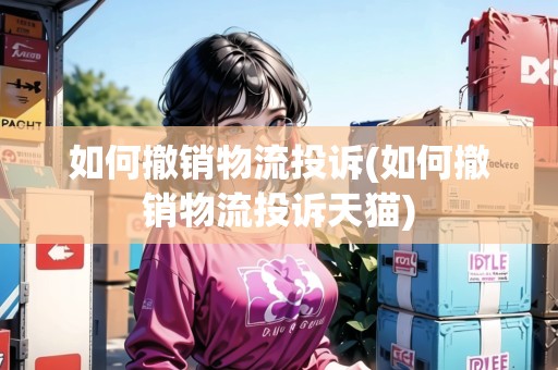 如何撤銷物流投訴(如何撤銷物流投訴天貓)