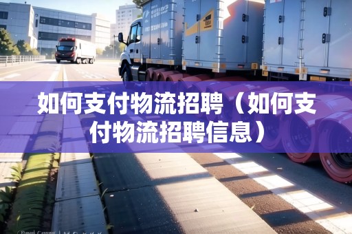 如何支付物流招聘（如何支付物流招聘信息）