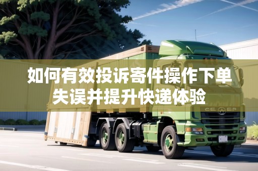 如何有效投訴寄件操作下單失誤并提升快遞體驗(yàn)