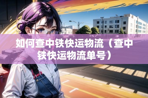 如何查中鐵快運物流（查中鐵快運物流單號）