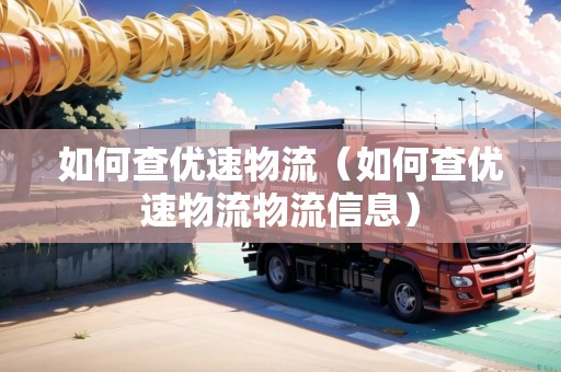 如何查優(yōu)速物流（如何查優(yōu)速物流物流信息）