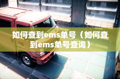 如何查到ems單號(hào)（如何查到ems單號(hào)查詢）