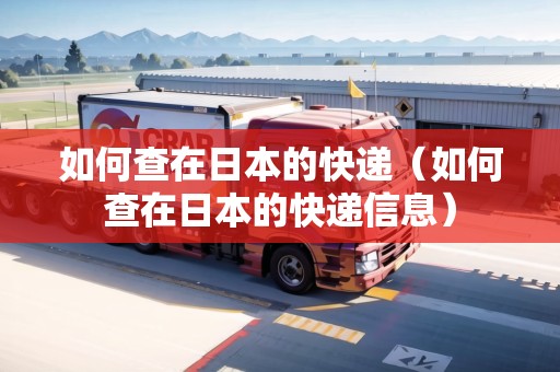 如何查在日本的快遞（如何查在日本的快遞信息）