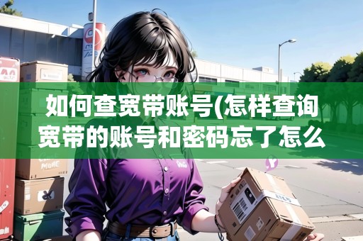 如何查寬帶賬號(hào)(怎樣查詢寬帶的賬號(hào)和密碼忘了怎么辦)