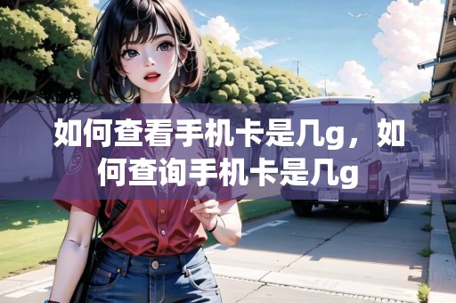 如何查看手機卡是幾g，如何查詢手機卡是幾g