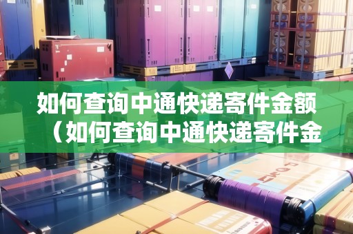如何查詢中通快遞寄件金額（如何查詢中通快遞寄件金額明細(xì)）