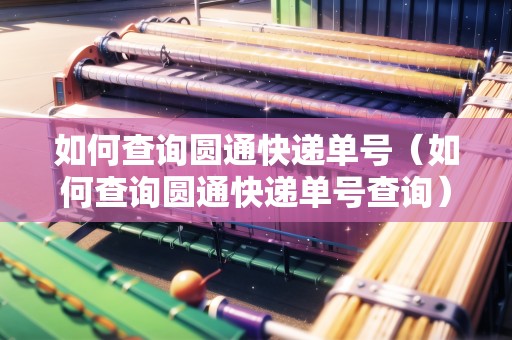 如何查詢圓通快遞單號（如何查詢圓通快遞單號查詢）