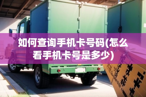 如何查詢手機(jī)卡號(hào)碼(怎么看手機(jī)卡號(hào)是多少)
