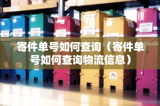 寄件單號(hào)如何查詢（寄件單號(hào)如何查詢物流信息）