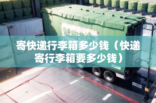 寄快遞行李箱多少錢（快遞寄行李箱要多少錢）