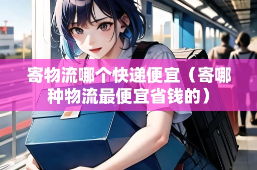 寄物流哪個快遞便宜（寄哪種物流最便宜省錢的）