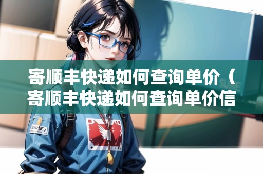 寄順豐快遞如何查詢單價（寄順豐快遞如何查詢單價信息）