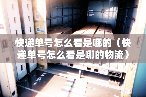 快遞單號怎么看是哪的（快遞單號怎么看是哪的物流）